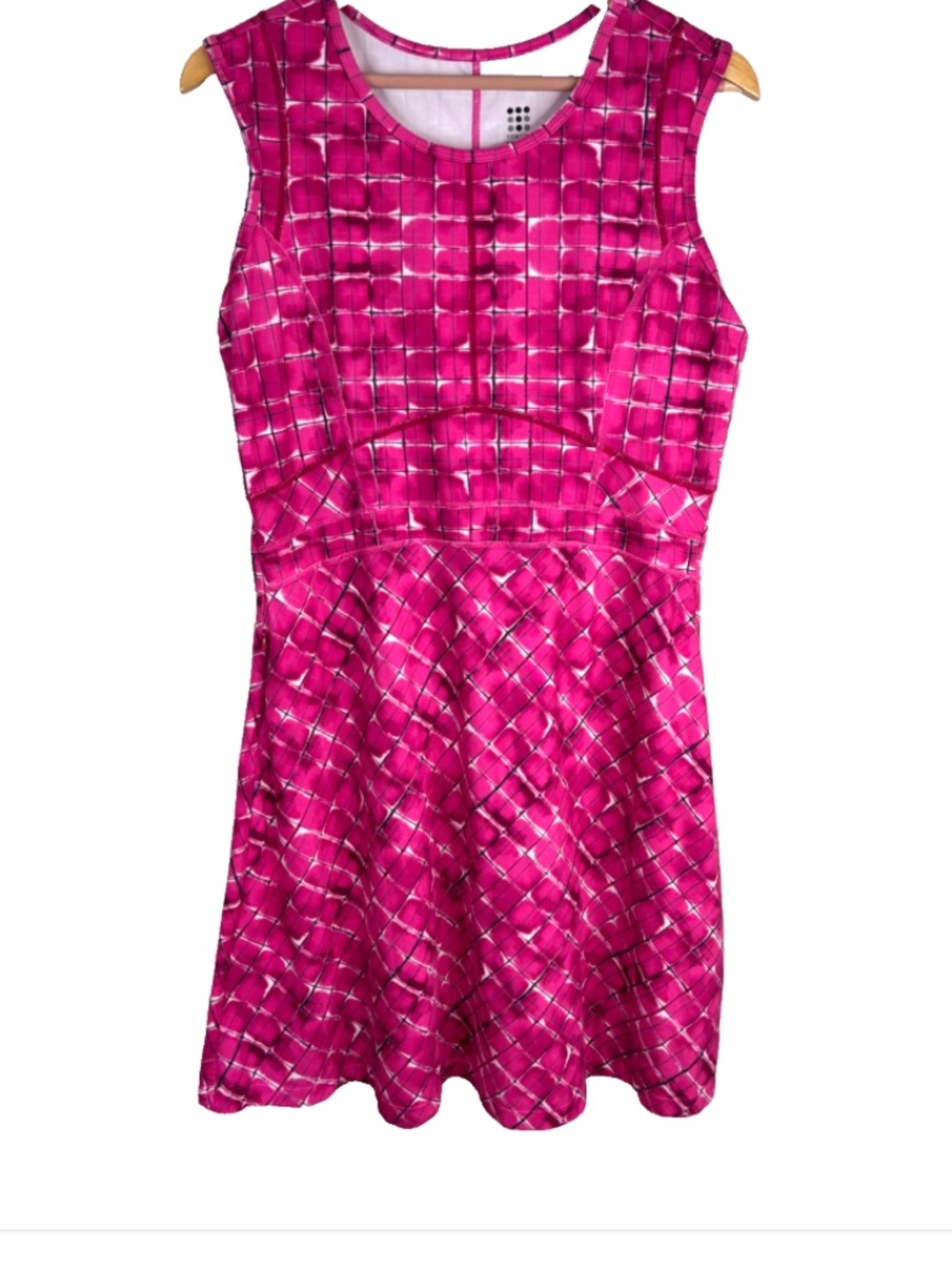 Title Nine Pink Dream A-Line Sleeveless Dress L Stretch Tennis Pickleball Travel